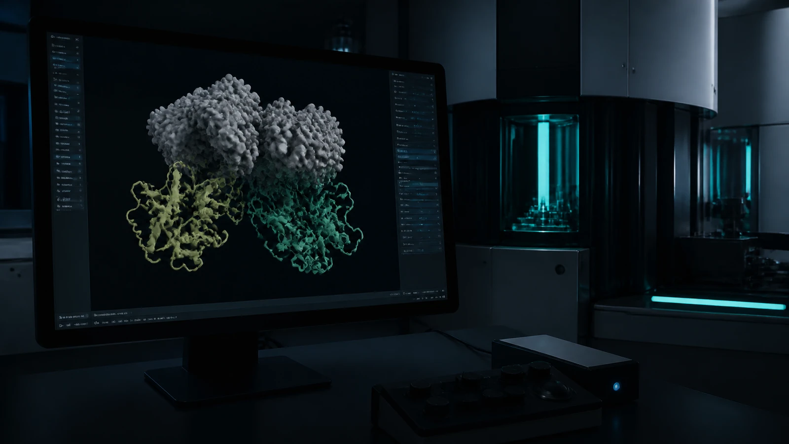 Protein structure in a dark computational molecular analysis environment