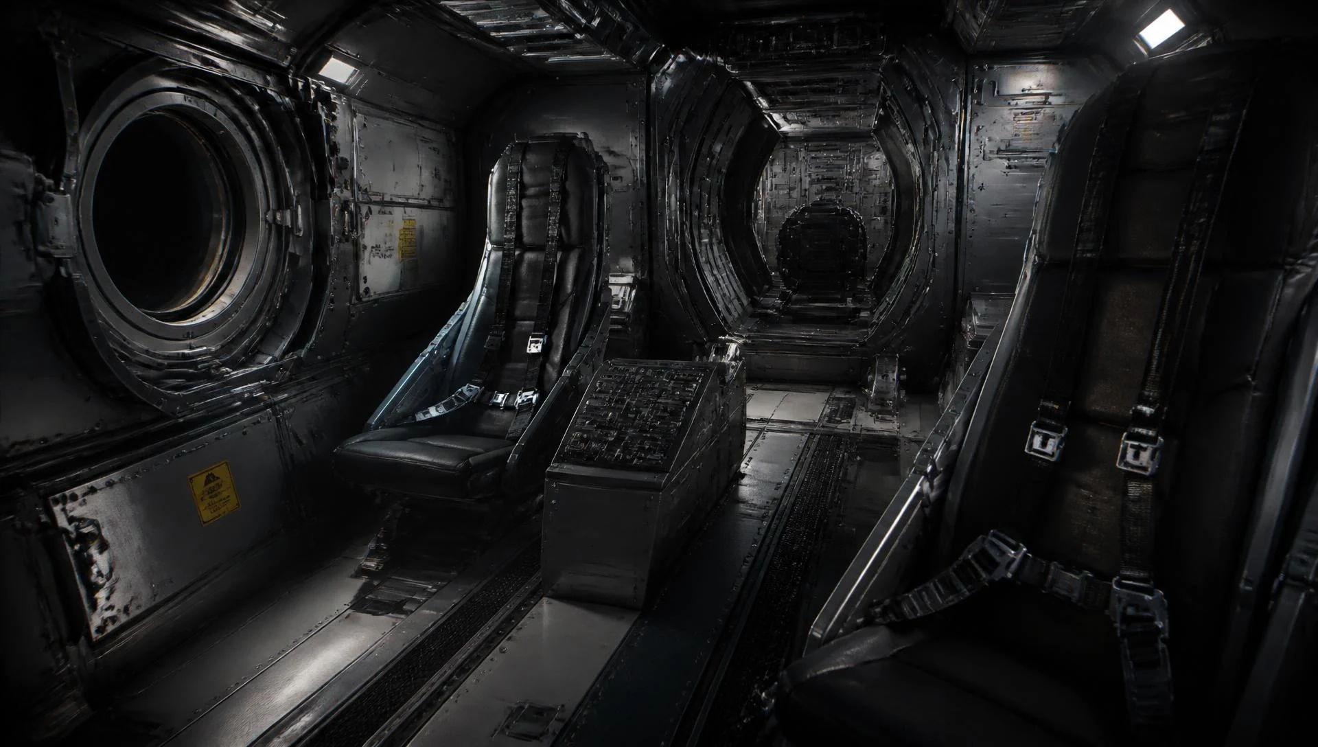 Concept study of an unoccupied crew module interior